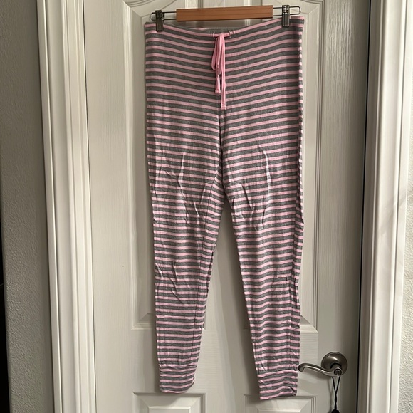 Honeydew Women’s Pink/Grey Pajama Joggers With Tie Waist Size Small - Picture 1 of 9